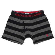 POLO RALPH LAUREN RM3-N305 KNIT BOXER BLACK CHARCOAL画像