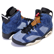 NIKE AIR JORDAN 6 RETRO WASHED DENIM washed denim/black-sail CT5350-401画像