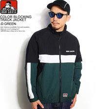 BEN DAVIS COLOR BLOCKING TRACK JACKET -D.GREEN- G-0380007画像