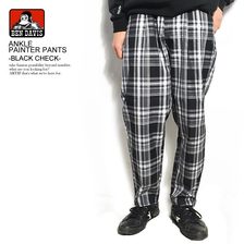 BEN DAVIS ANKLE PAINTER PANTS -BLACK CHECK- G-0380019画像