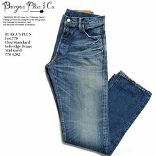 BURGUS PLUS 15oz Standard Selvedge Jeans Mid Used画像