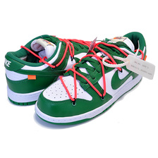 NIKE DUNK LOW LTHR OFF-WHITE white/pine green-pine green CT0856-100画像