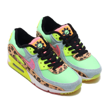 NIKE W AIR MAX 90 LX ILLUSION GREEN/SUNSET PULSE-BLACK-WHITE CW3499-300画像