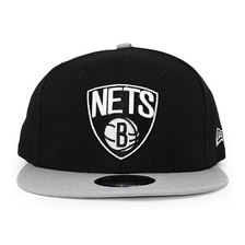 NEW ERA BROOKLYN NETS 9FIFTY SNAPBACK BLACK GREY NR70353366画像