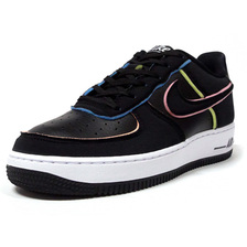 NIKE AIR FORCE 1 '07 LV8 GS BLACK/PINK/VOLT CD7406-001画像