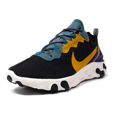 NIKE REACT ELEMENT 55 PRM BLACK/POLLEN RISE/MINERAL TEAL/PURPLE CI9593-002画像