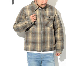 STUSSY Heavy Brushed Plaid Zip Up Shirt Jacket 1110084画像