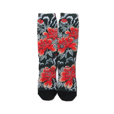 UBIQ &ldquo;IREZUMI&rdquo; SOCKS (BOTAN) Designed by Ichibay BLACK UB19-S010画像