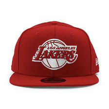 NEW ERA LOS ANGELES LAKERS 9FIFTY SNAPBACK CAP RED NE33702画像