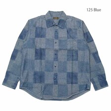 SUGAR CANE SPRAY TOUCHED CHAMBRAY REGULAR COLLAR SHIRT SC28265画像