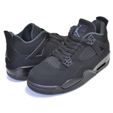 NIKE AIR JORDAN 4 RETRO (GS) BLACK CAT black/black-lt graphite 408452-010画像