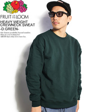 Fruit of the Loom HEAVY WEIGHT CREWNECK SWEAT -D.GREEN- 0123-002FL画像