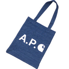 A.P.C. × Carhartt WIP TOTE CARHARTT INDIGO BLUE画像