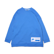 NIKE AS W NSW NSW FLC CREW OVERSIZE PACIFIC BLUE/WHITE/SOAR CT0877-402画像