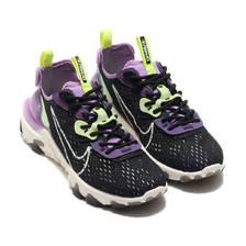 NIKE W NSW REACT VISION BLACK/SAIL-DK SMOKE GREY-GRAVITY PURPLE CI7523-002画像