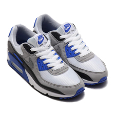 NIKE W AIR MAX 90 WHITE/PARTICLE GREY-HYPER ROYAL-BLACK CD0490-100画像
