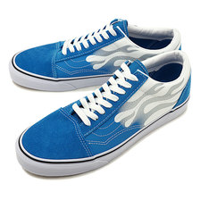 VANS FLAME OLD SKOOL MEDITERRANIAN BLUE/TRUE WHITE VN0A4U3BXF0画像