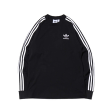 adidas 3 STRIPES LS TEE BLACK/WHITE/WHITE GJ9570画像
