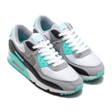 NIKE AIR MAX 90 WHITE/PARTICLE GREY-HYPER TURQ-BLACK CD0881-100画像