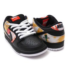 NIKE SB DUNK LOW PRO QS ROSWELL RAYGUNS BLACK/BLACK-ORANGE FLASH BQ6832-001画像