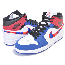 NIKE AIR JORDAN 1 MID SE white/university red-rush blue 852542-146画像