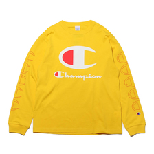 Champion &times; ATMOS LAB L/S T-SHIRT YELLOW C8-R410-740画像