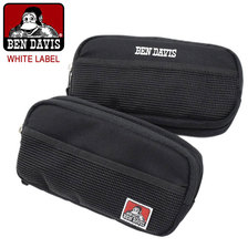 BEN DAVIS Mesh Double Pen Case WHITE LABEL BDW-8035画像