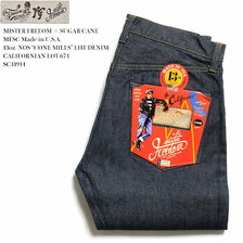 MISTER FREEDOM &times; SUGAR CANE MFSC Made in U.S.A. 13oz. NOS &ldquo;CONE MILLS&rdquo; LHT DENIM CALIFORNIAN LOT 674 SC41913画像