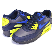 NIKE AIR MAX 90 LTR (GS) mtlc dark grey/hyper royal 833412-031画像