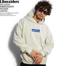 Liberaiders OG LOGO EMBROIDERY HOODIE -WHITE-画像