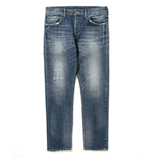 APPLEBUM Kate Slim Stretch Denim Pants (Damage) INDIGO画像