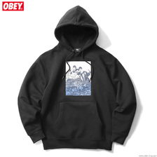 OBEY BOX FIT PREMIUM HOOD "OBEY&times;BEASTIE BOYS&times;GEF" (BLACK)画像
