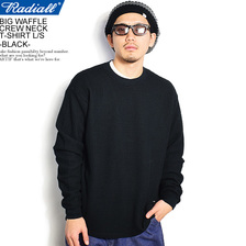 RADIALL BIG WAFFLE - C.N. T-SHIRT L/S -BLACK- RAD-20SS-CUT006画像