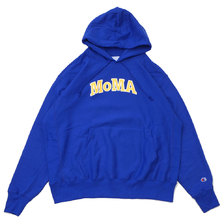 Champion &times; MoMA Reverse Weave Hoodie BLUE画像