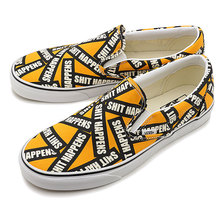 VANS SHIT HAPPENS CLASSIC SLIP-ON CADMIUM YELLOW/TRUE WHITE VN0A4U38WTX画像