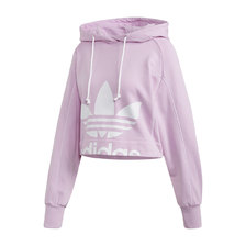 adidas CROPPED HOODIE CLEAR LILAC FM1745画像