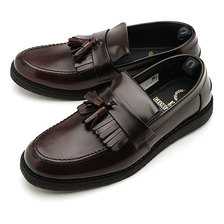 FRED PERRY &times; GEORGE COX TASSEL LOAFER OX BLOOD B9278-158画像