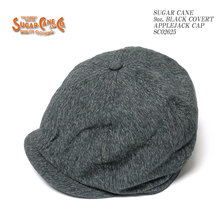 SUGAR CANE 9oz. BLACK COVERT APPLEJACK CAP SC02625画像
