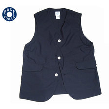 POST OVERALLS P/C TYPEWRITER ROYAL TRAVELER VEST navy 1512画像