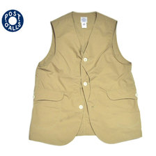 POST OVERALLS 1512 P/C TYPEWRITER ROYAL TRAVELER VEST khaki画像
