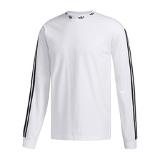 adidas TREFOIL RIB LS TEE WHITE/BLACK FM1507画像