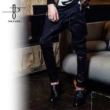 NO ID. BLACK 切替ストレッチサルエルスキニーPT 446006-396P画像