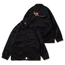 APPLEBUM Flower Logo Coverall Jacket BLACK画像