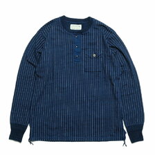 SUGAR CANE FICTION ROMANCE 4NEEDLES WABASH STRIPE L/S HENLEY NECK SC68463画像