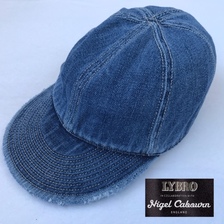 Nigel Cabourn &times; LYBRO ACC-5C CAP MECHANIC'S CAP (Kuroki Denim) Denim Wash And Grinding画像
