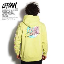 LEFLAH GRADATION LOGO PARKA -BEIGE- LEFPK10-2001SSB画像