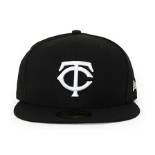 NEW ERA MINNESOTA TWINS 59FIFTY BASIC FITTED CAP BLACK NR11591134画像
