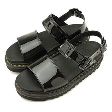 Dr.Martens VOSS SANDAL Black Patent Lamper 25773001画像