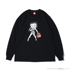 COCA-COLA x BETTY BOOP&trade; L/S T-SHIRT BLACK BK-84画像