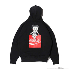COCA-COLA &times; BETTY BOOP&trade; PULLOVER SWEAT HOODIE BLACK BK-86画像